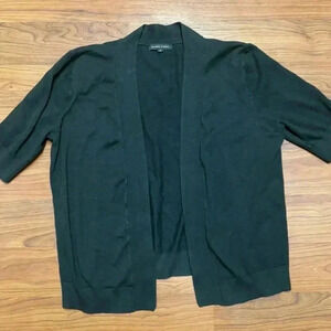 Jeanne Pierre Black 3/4 Sleeve cardigan, size Med